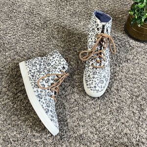 KEDS X MADEWELL High Top Sneakers Shoe Size 8.5 w/ Leather Laces Vintage Floral